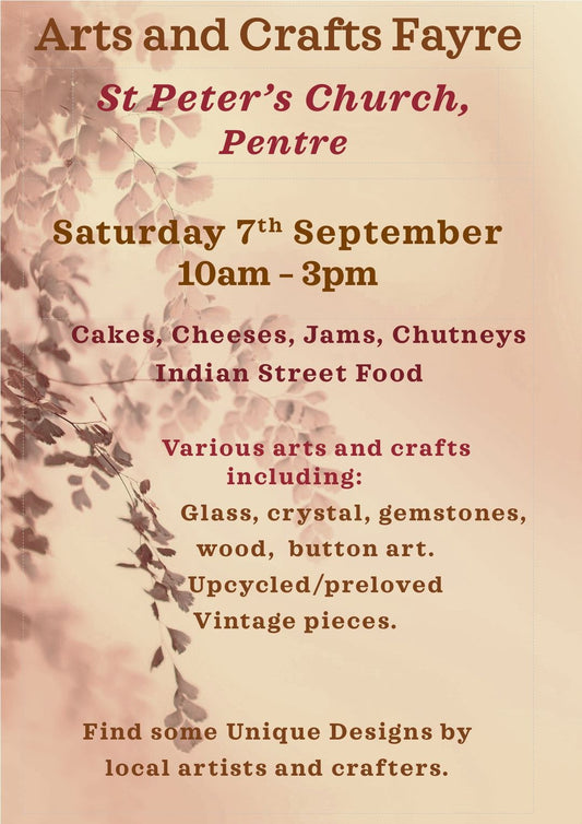 We're at St Peters Church on 7th September 10-3pm