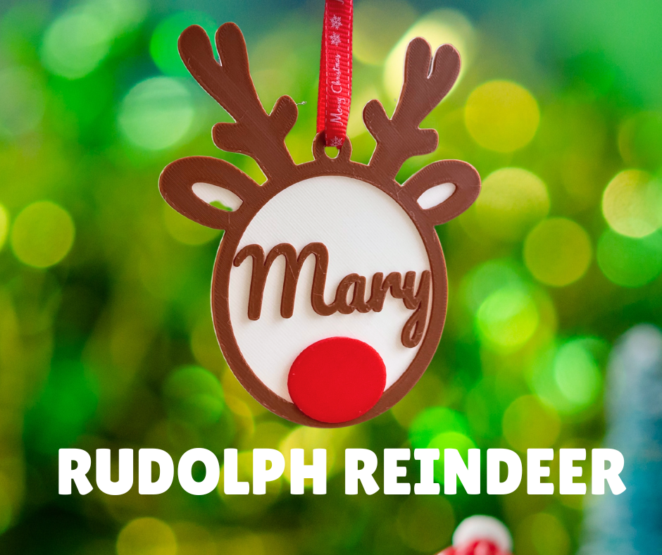 Personalised Rudolph Reindeer Baubles