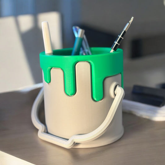 Drippy Paint Bucket Pencil Holder