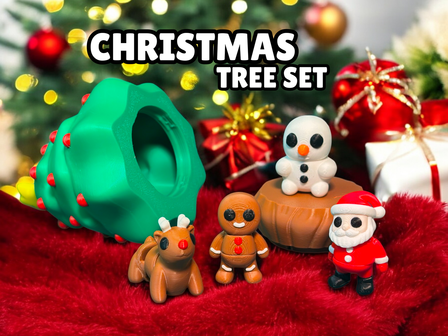 Mini Critters Christmas Tree Set