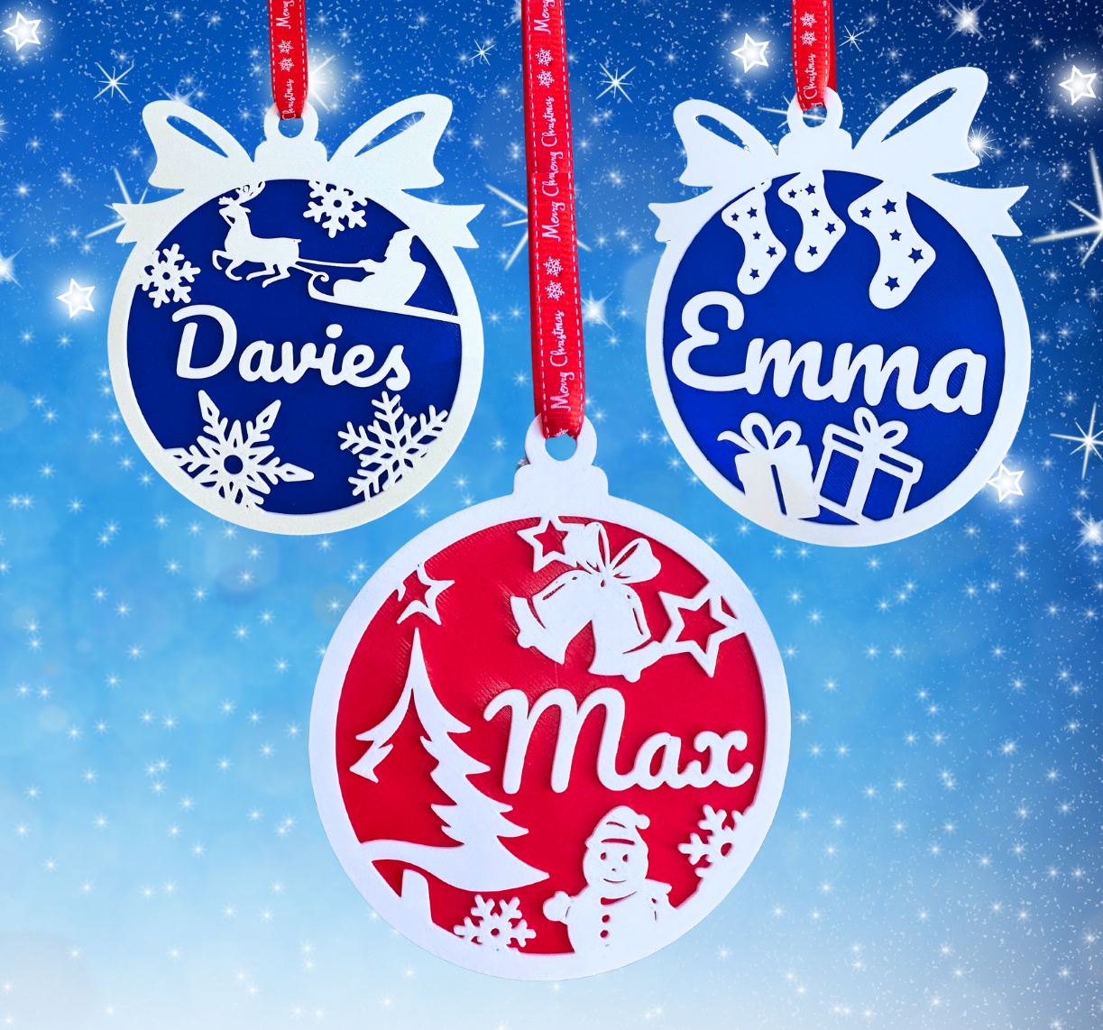 Personalised Christmas Tree Baubles